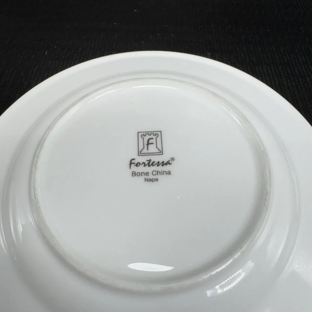 Fortessa Decorated Edges Porcelain 6inch Plate‎ Dish Set 4 Plates Dishes Vintage